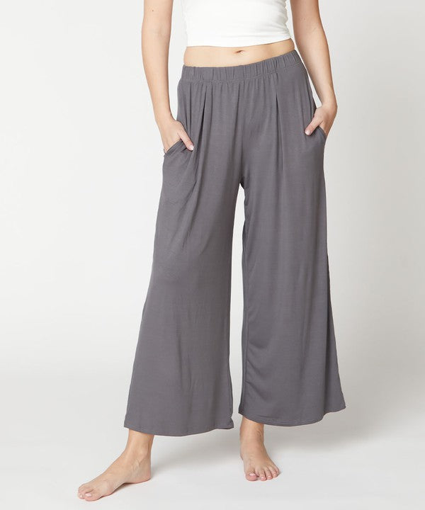 Fabina Bamboo Wide Pants Ankle Length