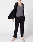 Fabina Bamboo Simple Tie Front Cardigan