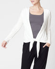 Fabina Bamboo Simple Tie Front Cardigan