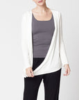 Fabina Bamboo Simple Tie Front Cardigan