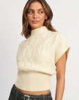 Emory Park Turtle Neck Ribbed Vest