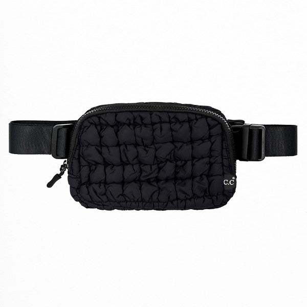 CC Quilted Puffer Belt Fanny Bag - Authentic C.C