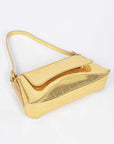 Metallic Croc Embossed Shoulder Bag