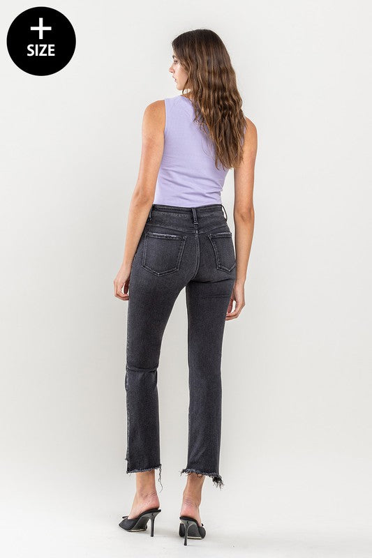 VERVET by Flying Monkey Plus Size High Rise Crop Flare Jeans