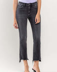 VERVET by Flying Monkey Plus Size High Rise Crop Flare Jeans