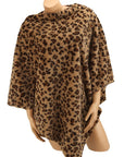 Leopard Pattern Faux Fur Cape