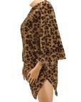 Leopard Pattern Faux Fur Cape