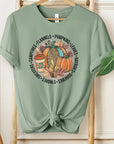 Fall Flannels Pumpkin Colorful Circle Tee