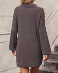 Long Sleeve Ribbed Knit Dress