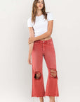 VERVET by Flying Monkey 90s Vintage Crop Flare Jeans