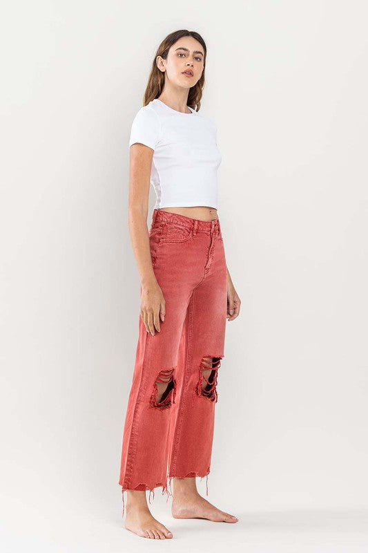 VERVET by Flying Monkey 90s Vintage Crop Flare Jeans