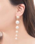 Sun Pearl Dangle Earrings