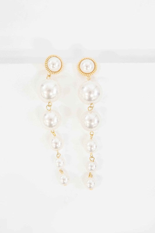 Sun Pearl Dangle Earrings