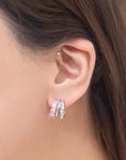 Pink Rocket Hoop Earrings