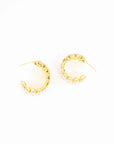 Pearl Lattice Hoop Earrings