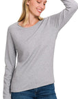 Zenana Viscose Round Neck Basic Sweater