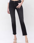 VERVET by Flying Monkey Mid Rise Ankle Slim Straight Jeans