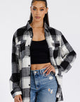 Boyfriend Buffalo Plaid Oversized Soft Flannel Shacket