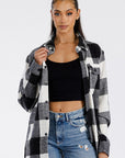 Large Plaid Boyfriend Oversized Soft Flannel Shacket