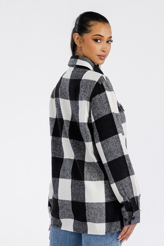 Plaid Boyfriend Oversized Soft Flannel Shacket