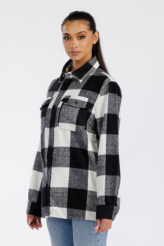 Plaid Boyfriend Oversized Soft Flannel Shacket