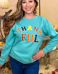 Soft Ideal Chenille Thankful Graphic Sweatshirt