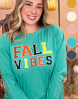 Soft Chenille Fall Vibes Graphic BF LS T-Shirt