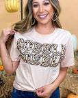 Leopard Chenille Gobble Gobble Graphic T-Shirt