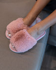 The Keira Solid Plush Slippers