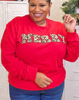 Leopard Ideal Chenille Merry Long Sleeve T-Shirt