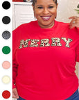 Leopard Ideal Chenille Merry Long Sleeve T-Shirt