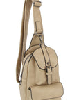 Buckle Pocket Sling Bag Backpack