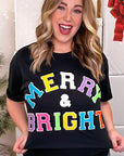 Soft Ideal Chenille Merry and Bright T-Shirt