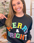 Soft Ideal Chenille Merry and Bright Sweatshirt