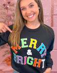 Soft Ideal Chenille Merry and Bright Sweatshirt