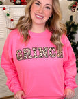 Leopard Ideal Chenille Grinch Graphic Sweatshirt