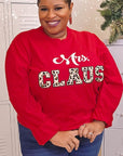 Leopard Ideal Chenille Mrs. Claus Long Sleeve Tee