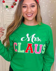 Soft Ideal Chenille Mrs. Claus Long Sleeve T-Shirt