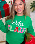 Soft Ideal Chenille Mrs. Claus Long Sleeve T-Shirt