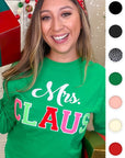 Soft Ideal Chenille Mrs. Claus Long Sleeve T-Shirt