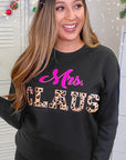 Leopard Ideal Chenille Mrs. Claus Sweatshirt