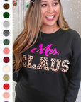 Leopard Ideal Chenille Mrs. Claus Sweatshirt