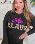 Leopard Ideal Chenille Mrs. Claus Sweatshirt