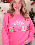 Soft Ideal Chenille Mrs. Claus Graphic Sweatshirt