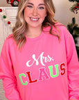 Soft Ideal Chenille Mrs. Claus Graphic Sweatshirt