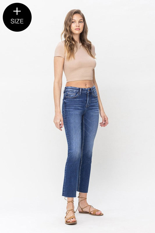 VERVET by Flying Monkey Plus Size High Rise Slim Straight Jeans