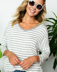 e Luna Plus Stripe Hoodie Top