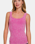 Zenana Ribbed Scoop Neck Tank