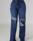 GJG Denim Jade Wide Leg Jean in Dark Denim