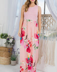 Floral Mix Tank Maxi Dress - My Pampered Life Seattle